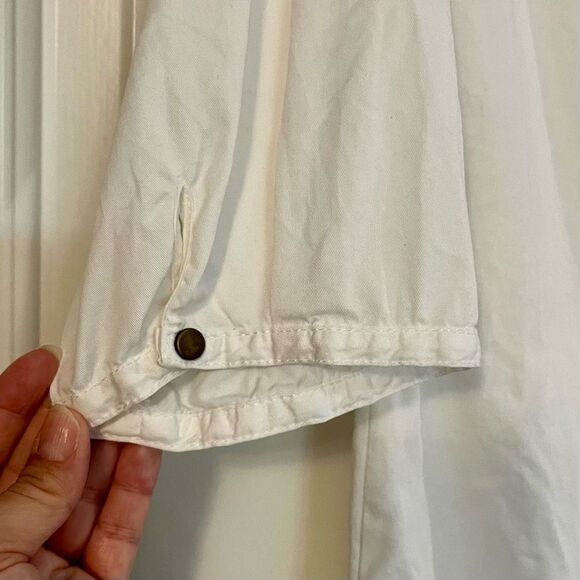 Seven For All Mankind Snap Button Up White Blouse Small - Picture 3 of 15